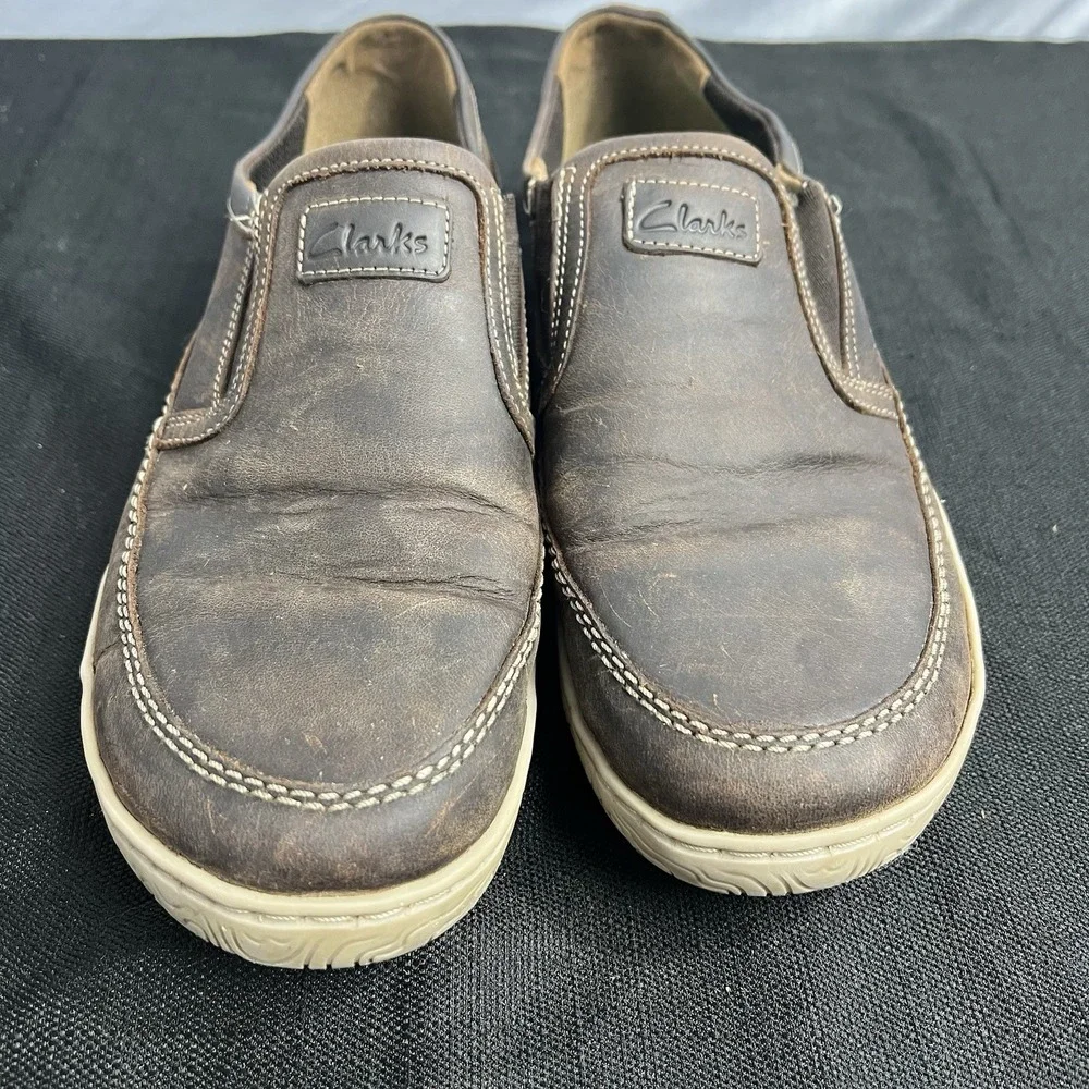Clarks Extreme Comfort Mens 8.5 Brown Leather Gorpcore‎ Dadcore Minimalist